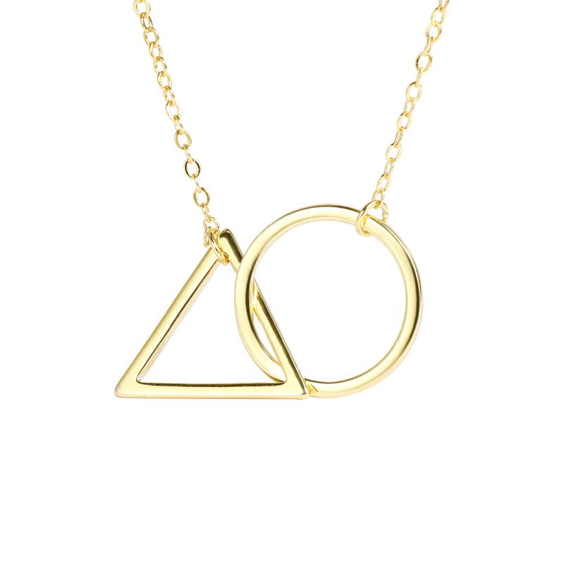 Circle deals triangle necklace