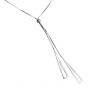 Geometry Fashion Hollow Triangle Tassels 925 Sterling Silver Necklace