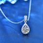 Holiday Waterdrop Moissanite CZ 925 Sterling Silver Necklace