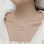 Holiday Waterdrop Moissanite CZ 925 Sterling Silver Necklace