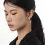 Men's Fashion Micro Setting CZ Rivet 925 Sterling Silver Hoop Earring (Single)