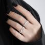 Party Irregular Flowing Lavas 925 Sterling Silver Hollow Adjustable Ring