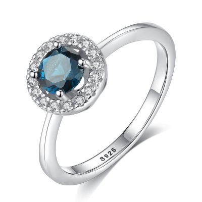 Simple CZ Round Disc 925 Silver Ring $15.16 For Sale [categories]