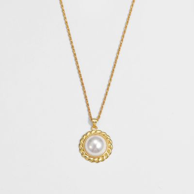 Lady Shell Pearl 925 Sterling Silver Necklace