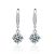 Elegant Round Moissanite CZ 925 Sterling Silver Dangling Earrings