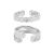 Fashion Irregular Drawing Pattern Folding 925 Sterling Silver Adjustable Promise Ring