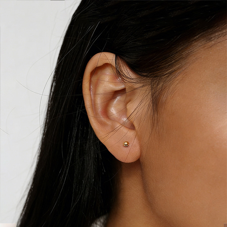 Mini stud earrings (3-5mm)